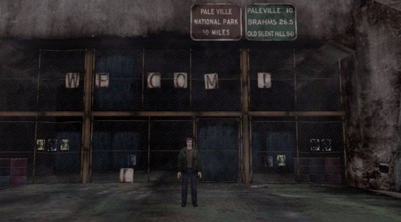 A Silent Hill 2 screenshot of a sign that reads